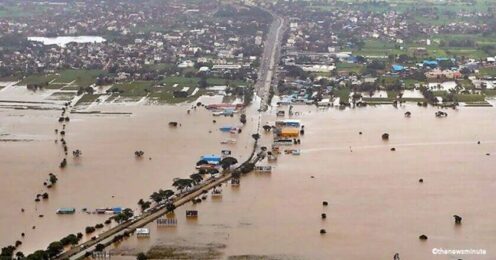 Overflowing river